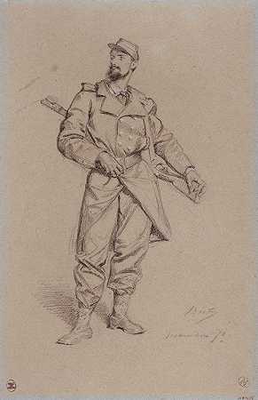 “巴黎围攻期间画家G.Clarin的肖像，亚历山大·比达