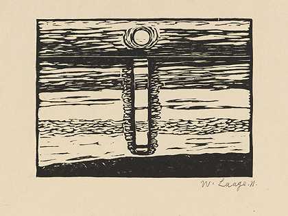 1911年，瓦登海的日落。-威廉·拉奇