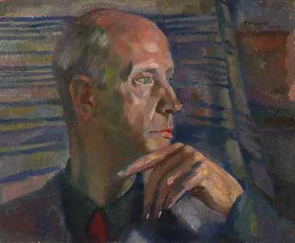 肖像头像H·C·冯·德·加贝伦茨（侧面），1945年。-康拉德·费利克斯穆勒