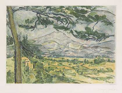 圣维克多山，1887年。-保罗·塞尚