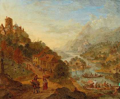 Cornelis Verdonck的《理想的莱茵河风景》