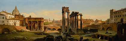 Ippolito Caffi的《罗马，午后的论坛》