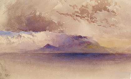 约翰·鲁斯金的《那不勒斯湾和维苏威》