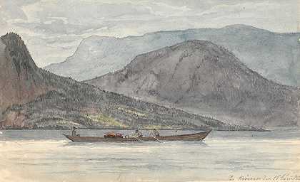 马丁努斯·罗比（Martinus Rørbye）的《峡湾风景与划船》