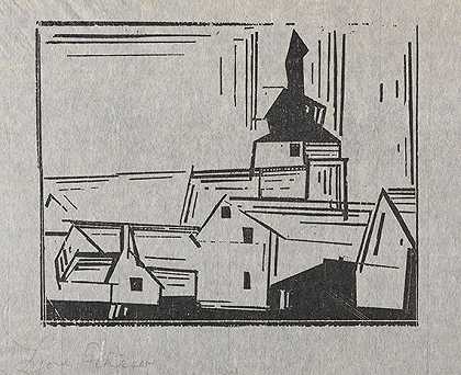 教堂，1923年。-利奥尼·费宁格