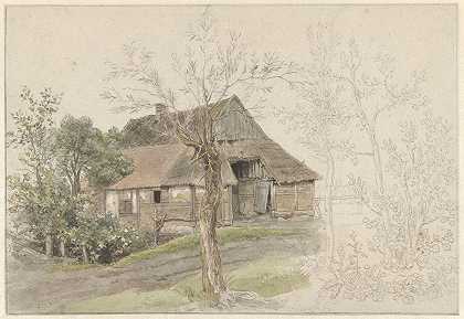 雅各布·恩斯特·马库斯的《德尔登有树的农舍》