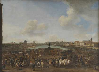 菲利普·沃沃曼（Philips Wouwerman）从多芬广场（Place Dauphine）看到的巴黎美景