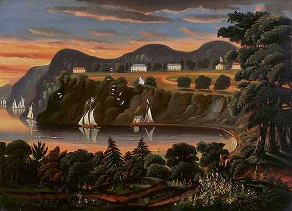 托马斯·钱伯斯的《西点哈德逊河景色》