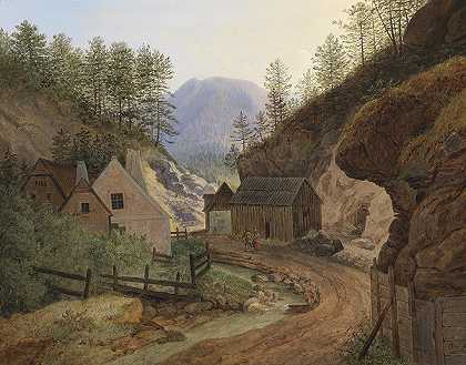 马蒂亚斯·鲁道夫·托马的《Mühle bei Schottwien》