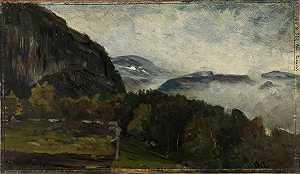《雾中的Øylo风景》，格哈德·芒特著