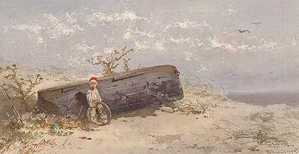 弗朗斯·阿诺德·布鲁豪斯·德·格罗特的《海滩上的船》