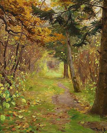 汉斯·安德森·布伦德基尔德的《森林中的秋天》