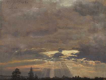 Johan Christian Dahl的《阳光下的云研究》