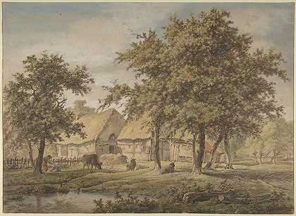 阿德里安努斯·德·维瑟的《农舍风景》
