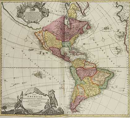 新地图集。50幅土地图的小地图集，1730年。-约翰·巴普蒂斯特·霍曼