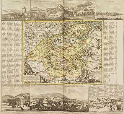 《新撒克逊地图集》，1753年。-彼得·申克