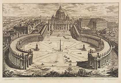 “”视图著名的梵蒂冈大教堂，1775年。-乔凡尼·巴蒂斯塔·皮拉内西