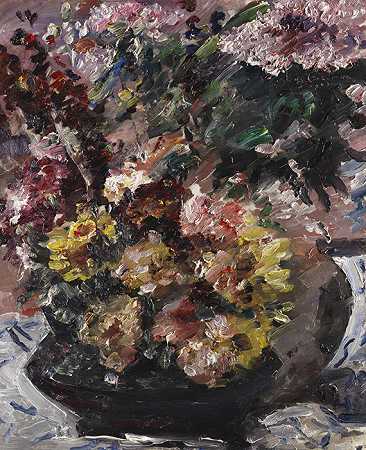 青铜壶中的花，1923年。-科林特