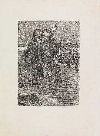 1916-1917年，3幅署名原版石版画（魔术师II，安诺·多米尼，仁慈有福）。-恩斯特·巴拉赫