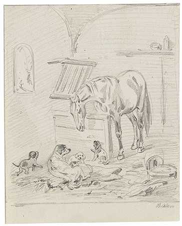其他9711页：动物和风景画，1840年。-阿尔布雷希特·亚当