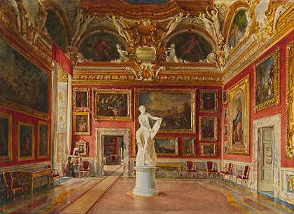 1875年，佛罗伦萨皮蒂宫的萨拉·迪·乔夫（Sala di Giove im Palazzo Pitti）。-多梅尼科·卡利戈