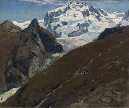 1906年，西侧的罗莎山景色。-Eugen Felix Prosper Bracht