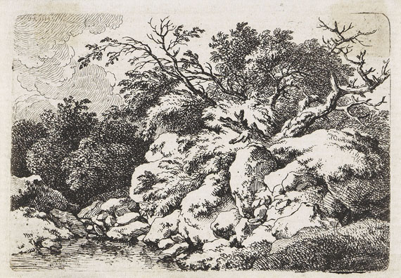 14 Bll.: Landschaften und Raufende Kartenspieler, 1770.