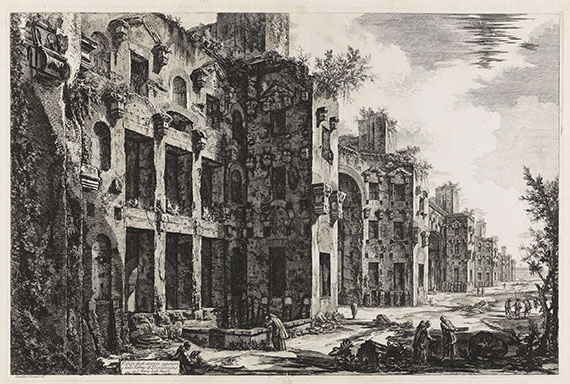 Veduta degli avanzi superiori delle Terme di Diocleziano a S. Maria degli Angeli, 1774.