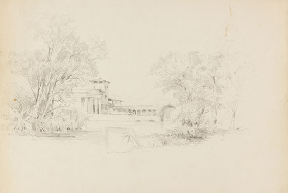 Die römischen Bäder im Park von Sanssouci, 1835.