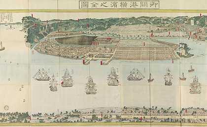 横滨全景，1860年。-北川贞德