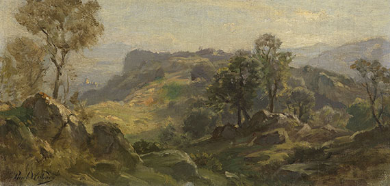 Serpentaralandschaft bei Olevano, 1860.