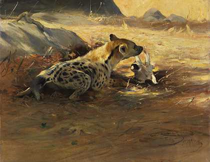 鬣狗，1905年。-弗里德里希·威廉·库内特