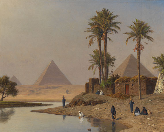 Die Pyramiden bei Gizeh, 1880.