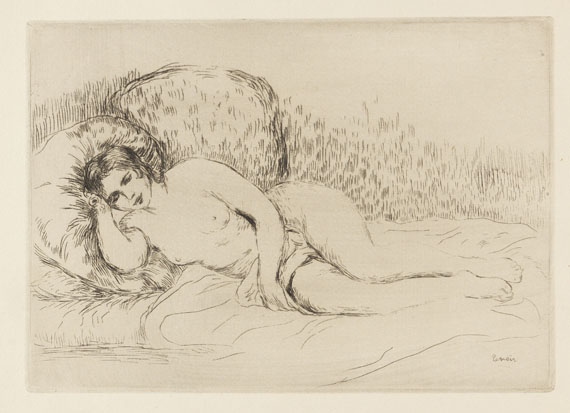 Femme couchée (tournée à gauche), 1906.