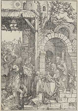 《国王的崇拜》，1503年。-阿尔布雷希特·杜勒