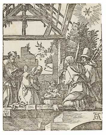 4层：基督的诞生。希律面前的基督。荆棘之冠。交叉支撑（来自小木刻激情），1509/10。-阿尔布雷希特·杜勒
