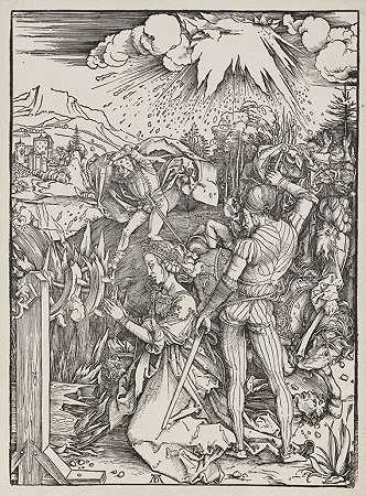 《圣凯瑟琳的酷刑》，约1498年。-阿尔布雷希特·杜勒
