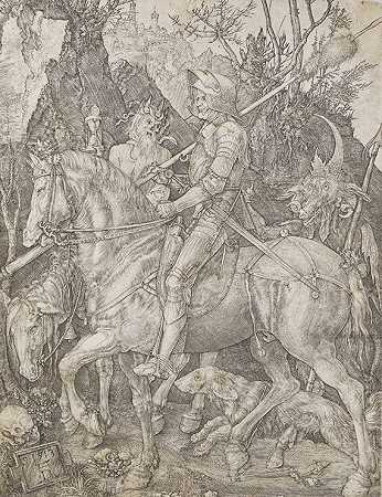 骑士（骑士、死亡与魔鬼），1513年。-阿尔布雷希特·杜勒