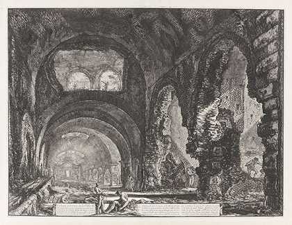 梅塞纳特别墅的内部视图，1764年。-乔凡尼·巴蒂斯塔·皮拉内西