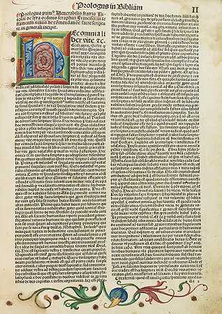 1497年和1485年，尼古拉·德·莱拉的《圣经》（Biblia cum postillis Nicolai de Lyra）。-拉丁文圣经