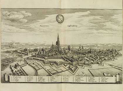 《日耳曼地形图》，um 1642-1700。-马修斯·梅里安
