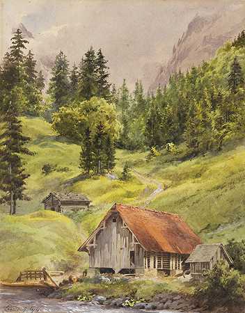 Engelberg（Schweiz），加利福尼亚州，1880/90年。-爱德华·西奥多·康普顿