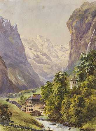 Lauterbrunnen（Schweiz），加利福尼亚州，1880/90年。-爱德华·西奥多·康普顿