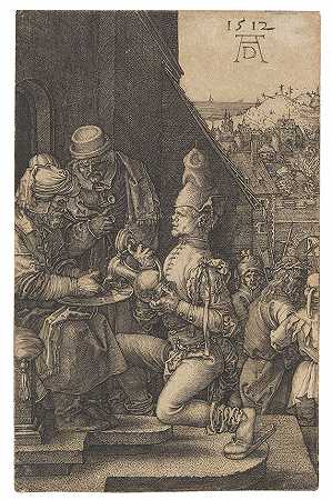 《彼拉多的洗手》，1512年。-阿尔布雷希特·杜勒