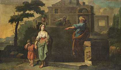 绘画：约瑟夫和他的兄弟。驱逐夏甲-法兰德斯