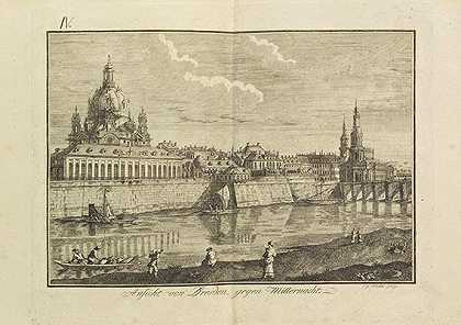 德累斯顿市的地形历史+6津贴，1777。-本杰明·戈特弗里德·韦纳特