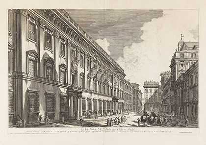 1753年，奥德斯卡奇宫的景色。-乔凡尼·巴蒂斯塔·皮拉内西