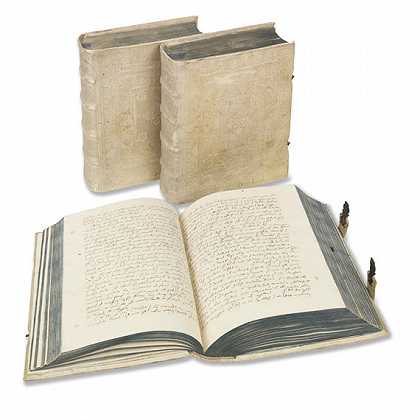 托马斯·阿奎那。1680年出版三卷。-手动脚本