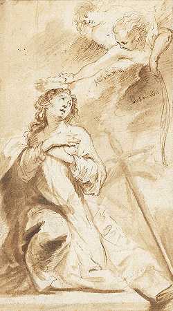 约1630-1650年，被分配给天使加冕的圣凯瑟琳。-简（约翰）博克霍斯特