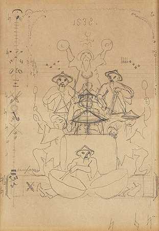中国音乐家，1838年。-卡尔·施皮茨韦格